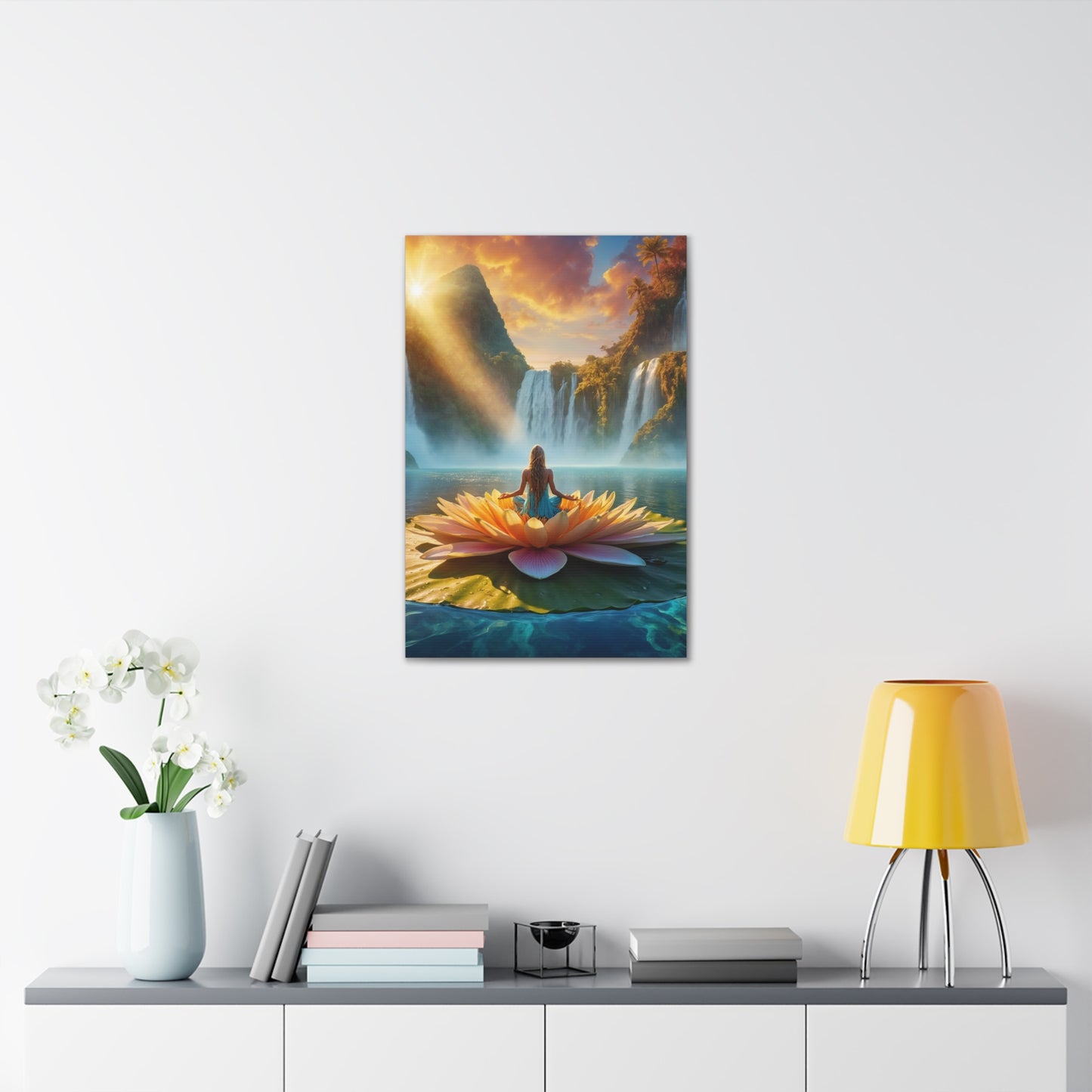 Blissful Lotus Art Canvas Ed. 9