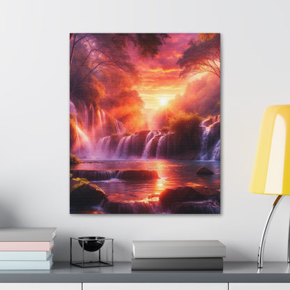 Majestic Waterfalls Art Canvas Ed. 19