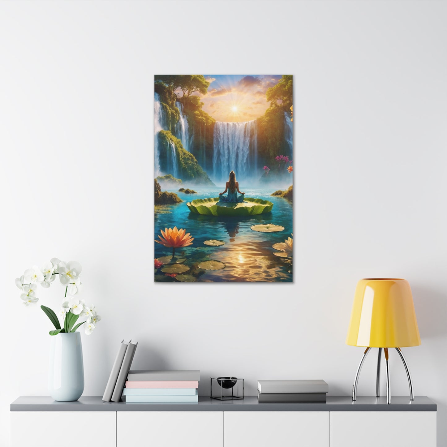 Blissful Lotus Art Canvas Ed. 14