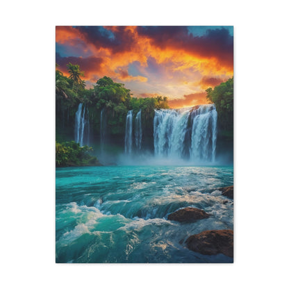 Majestic Waterfalls Art Canvas Ed. 44