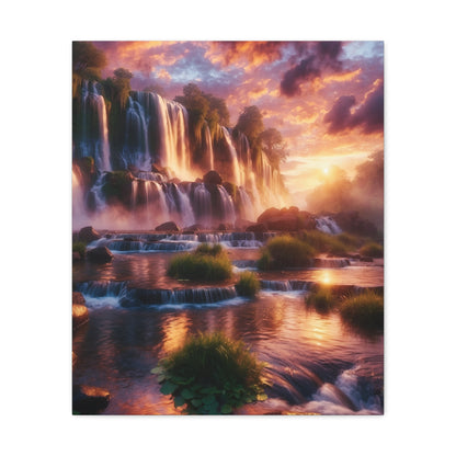 Majestic Waterfalls Art Canvas Ed. 17