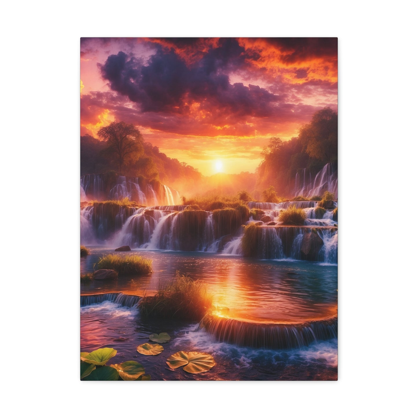 Majestic Waterfalls Art Canvas Ed. 18