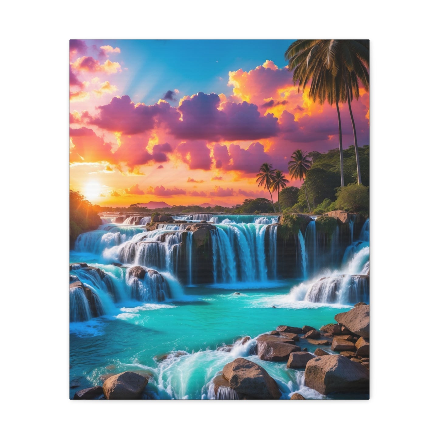 Majestic Waterfalls Art Canvas Ed. 33