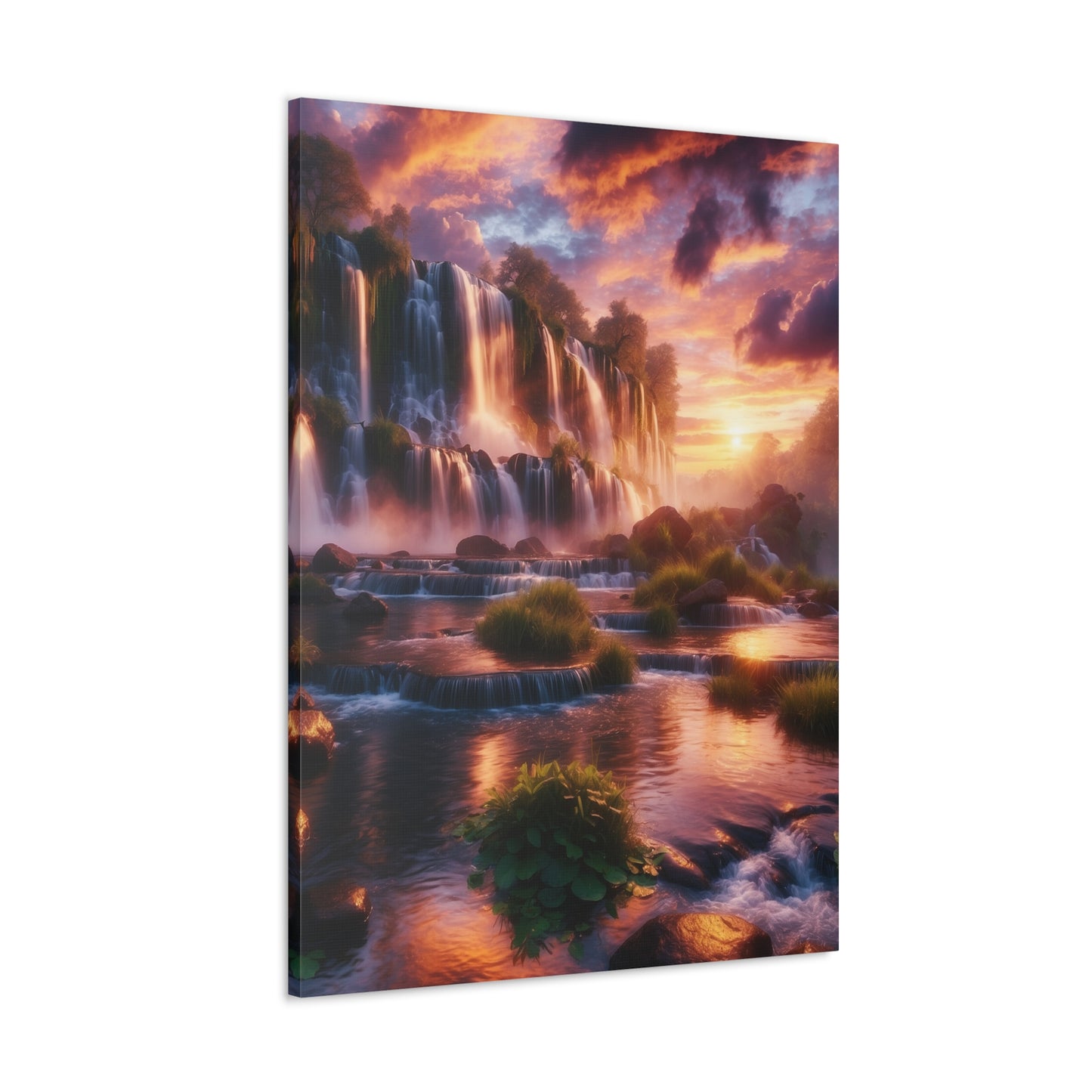 Majestic Waterfalls Art Canvas Ed. 16