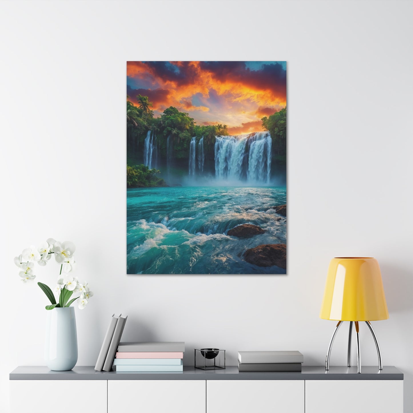 Majestic Waterfalls Art Canvas Ed. 44