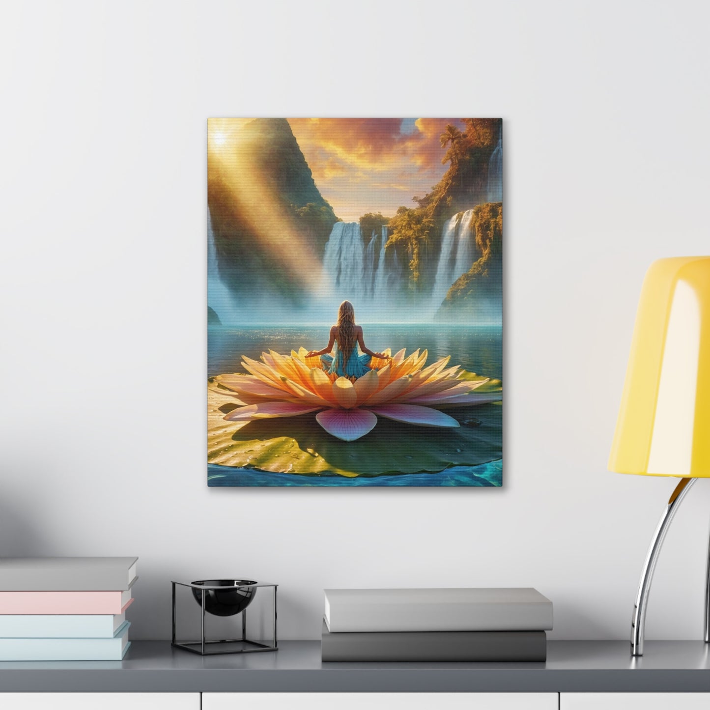 Blissful Lotus Art Canvas Ed. 9