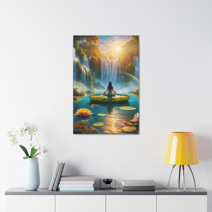 Blissful Lotus Art Canvas Ed. 17