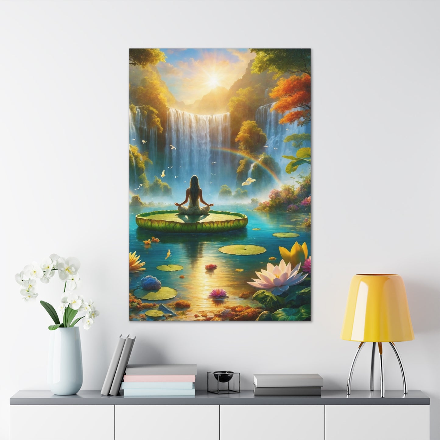 Blissful Lotus Art Canvas Ed. 16