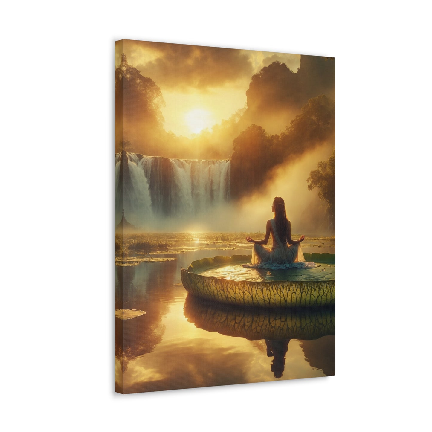 Blissful Lotus Art Canvas Ed. 7