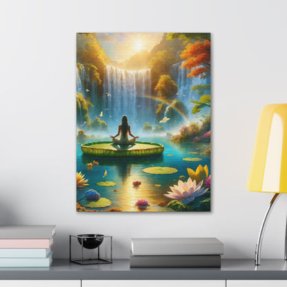 Blissful Lotus Art Canvas Ed. 16