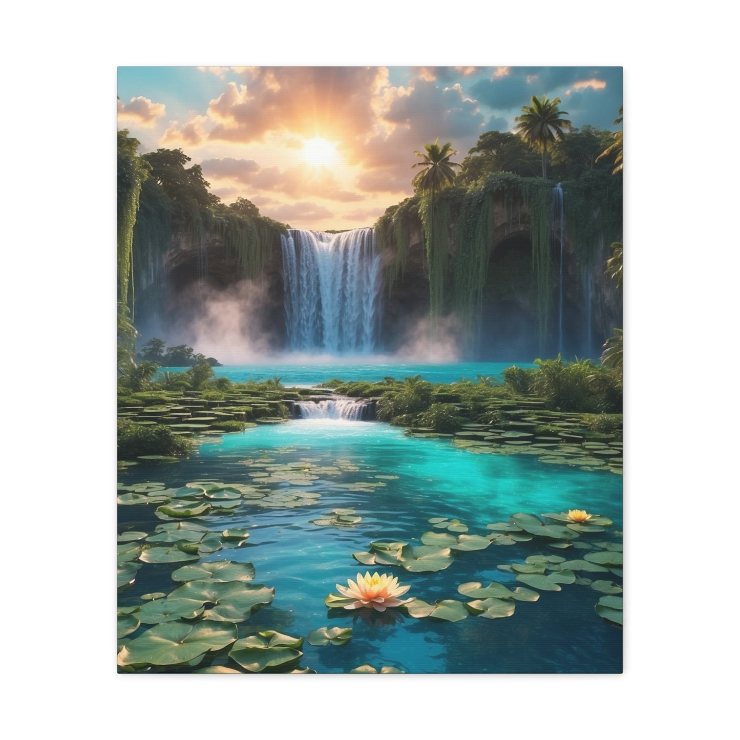 Majestic Waterfalls Art Canvas Ed. 42