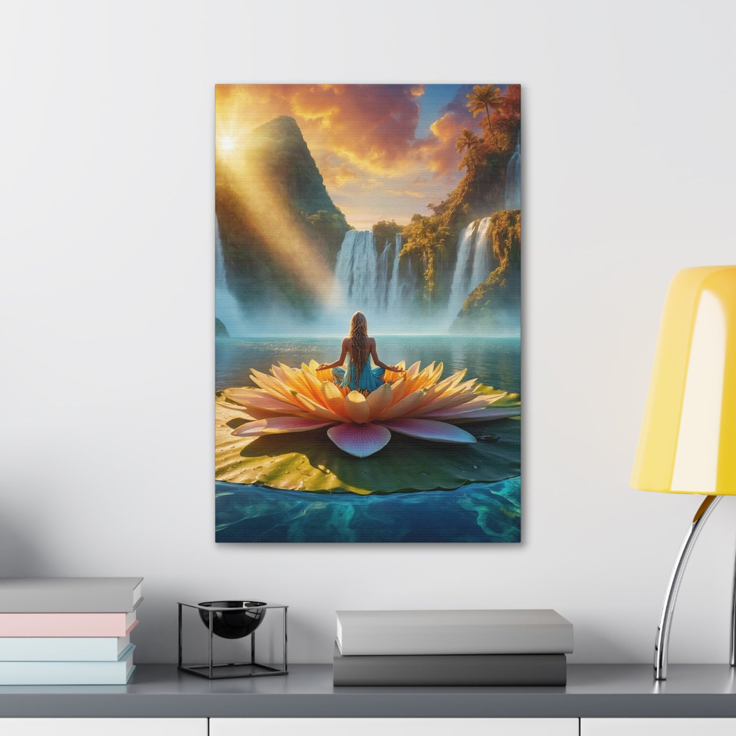 Blissful Lotus Art Canvas Ed. 9