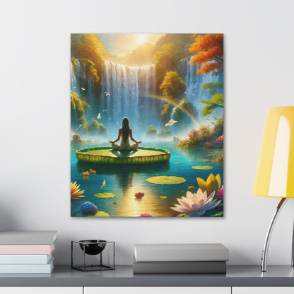 Blissful Lotus Art Canvas Ed. 16