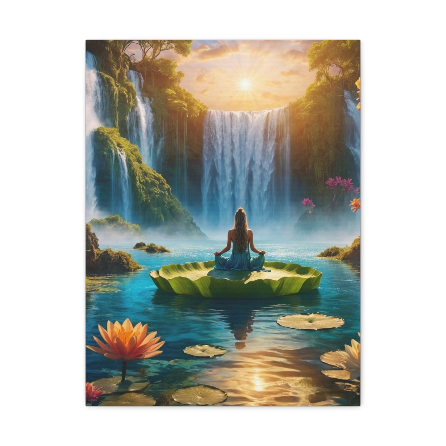 Blissful Lotus Art Canvas Ed. 14