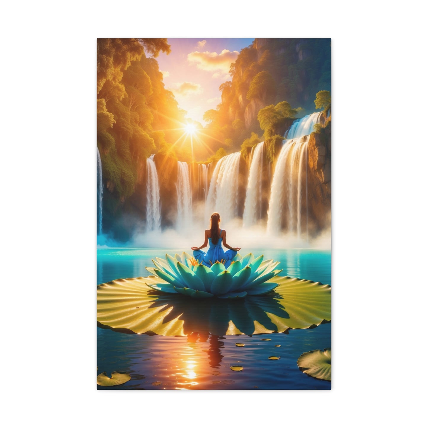 Blissful Lotus Art Canvas Ed. 15