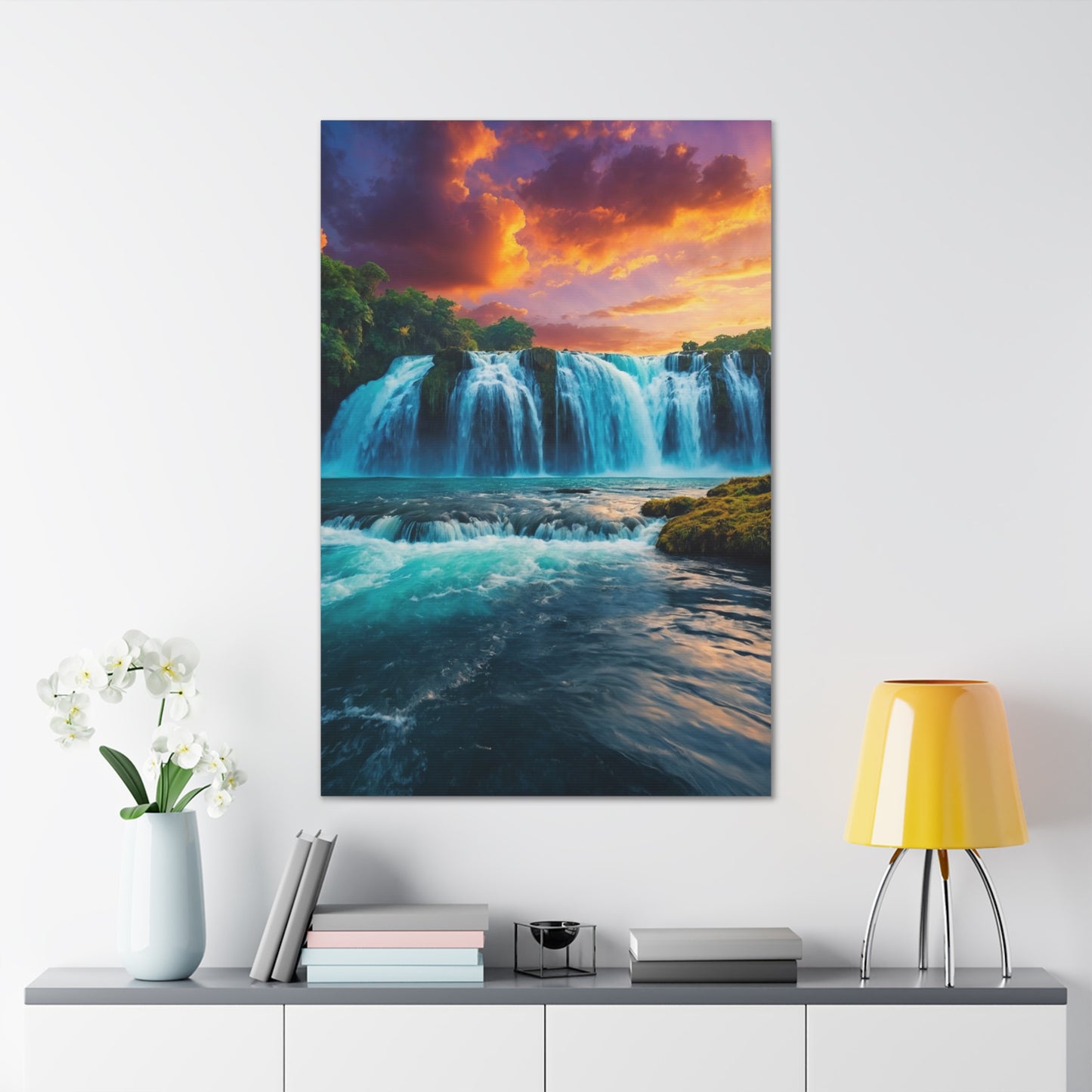 Majestic Waterfalls Art Canvas Ed. 46