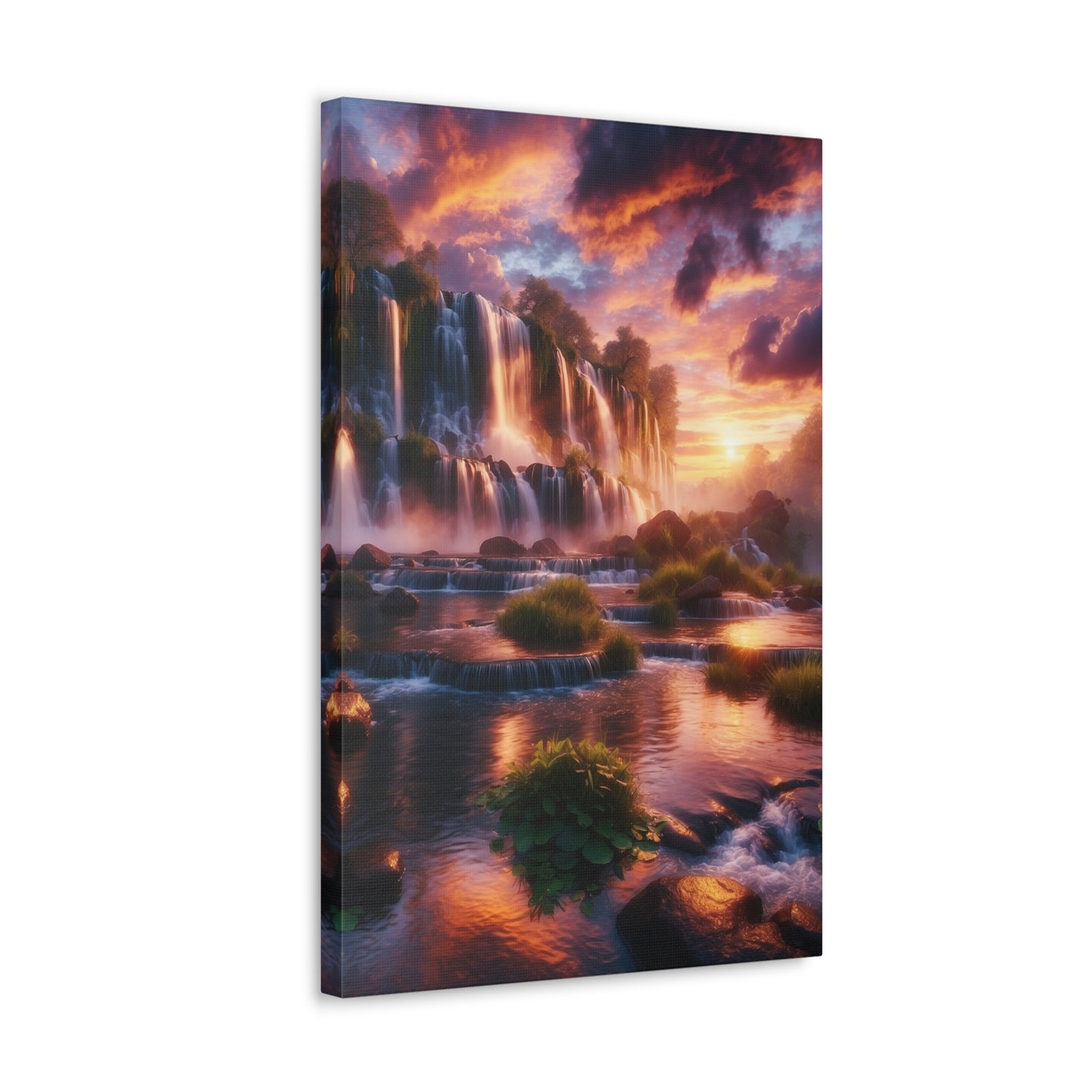 Majestic Waterfalls Art Canvas Ed. 16