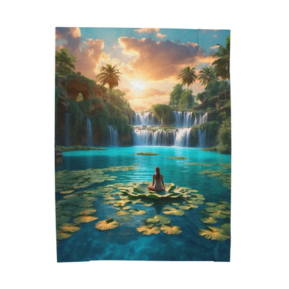 Blissful Lotus Ed. 1 | Velveteen Plush Blanket