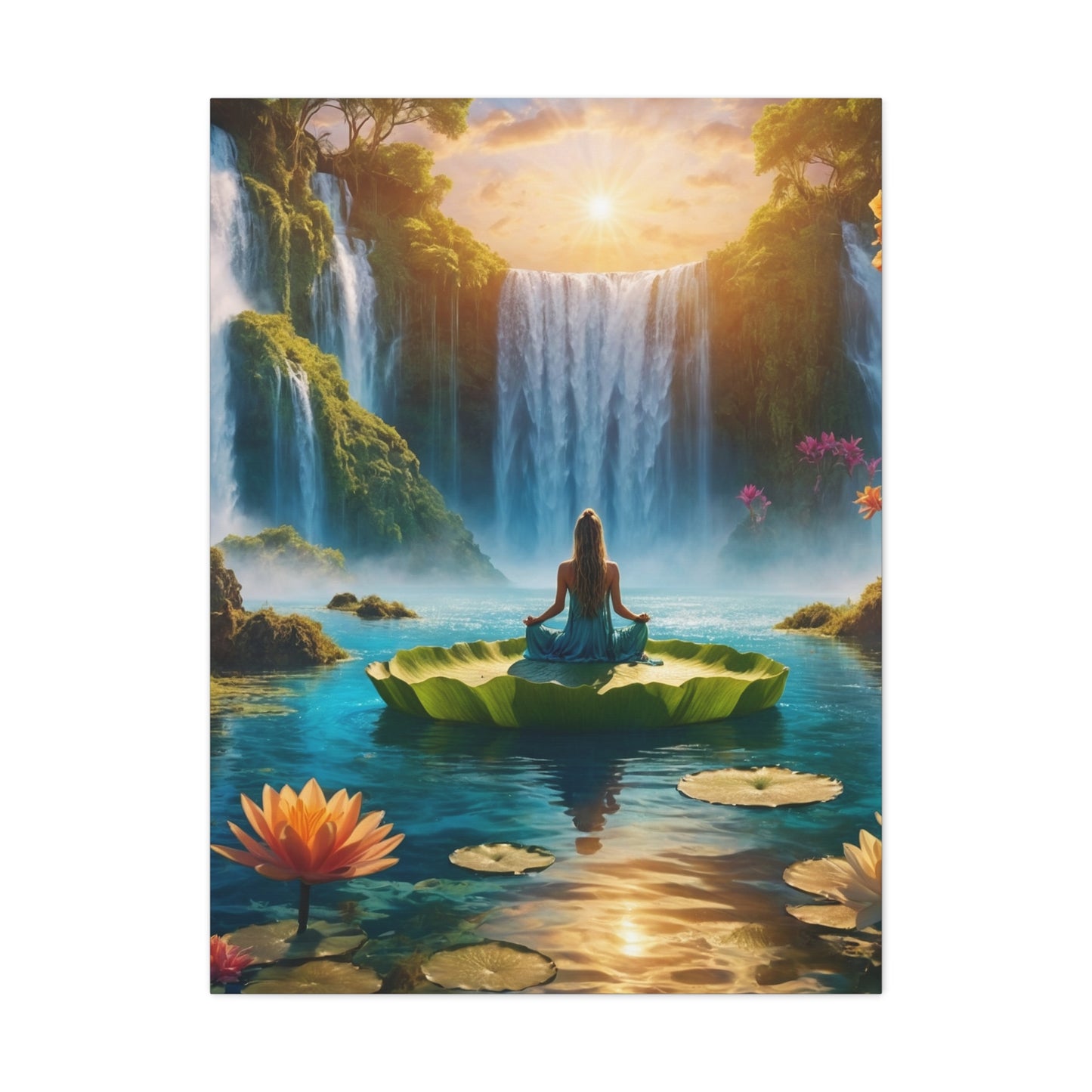 Blissful Lotus Art Canvas Ed. 14