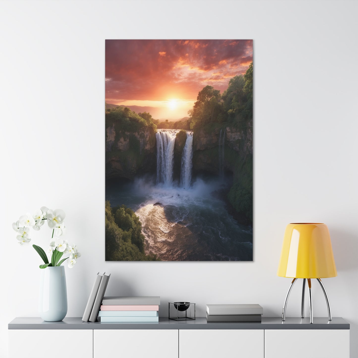 Majestic Waterfalls Art Canvas Ed. 28