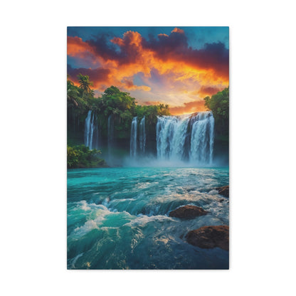 Majestic Waterfalls Art Canvas Ed. 44