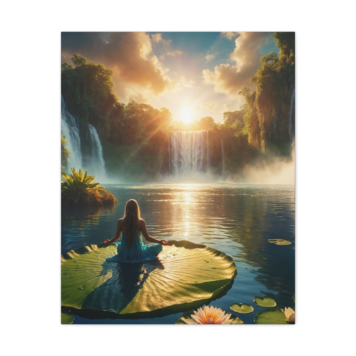 Blissful Lotus Art Canvas Ed. 11