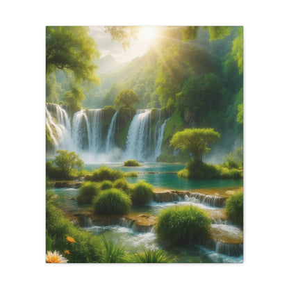 Majestic Waterfalls Art Canvas Ed. 2