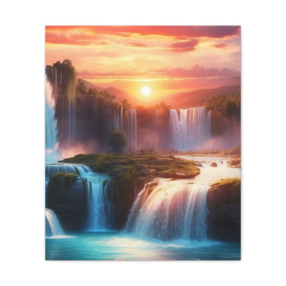 Majestic Waterfalls Art Canvas Ed. 26