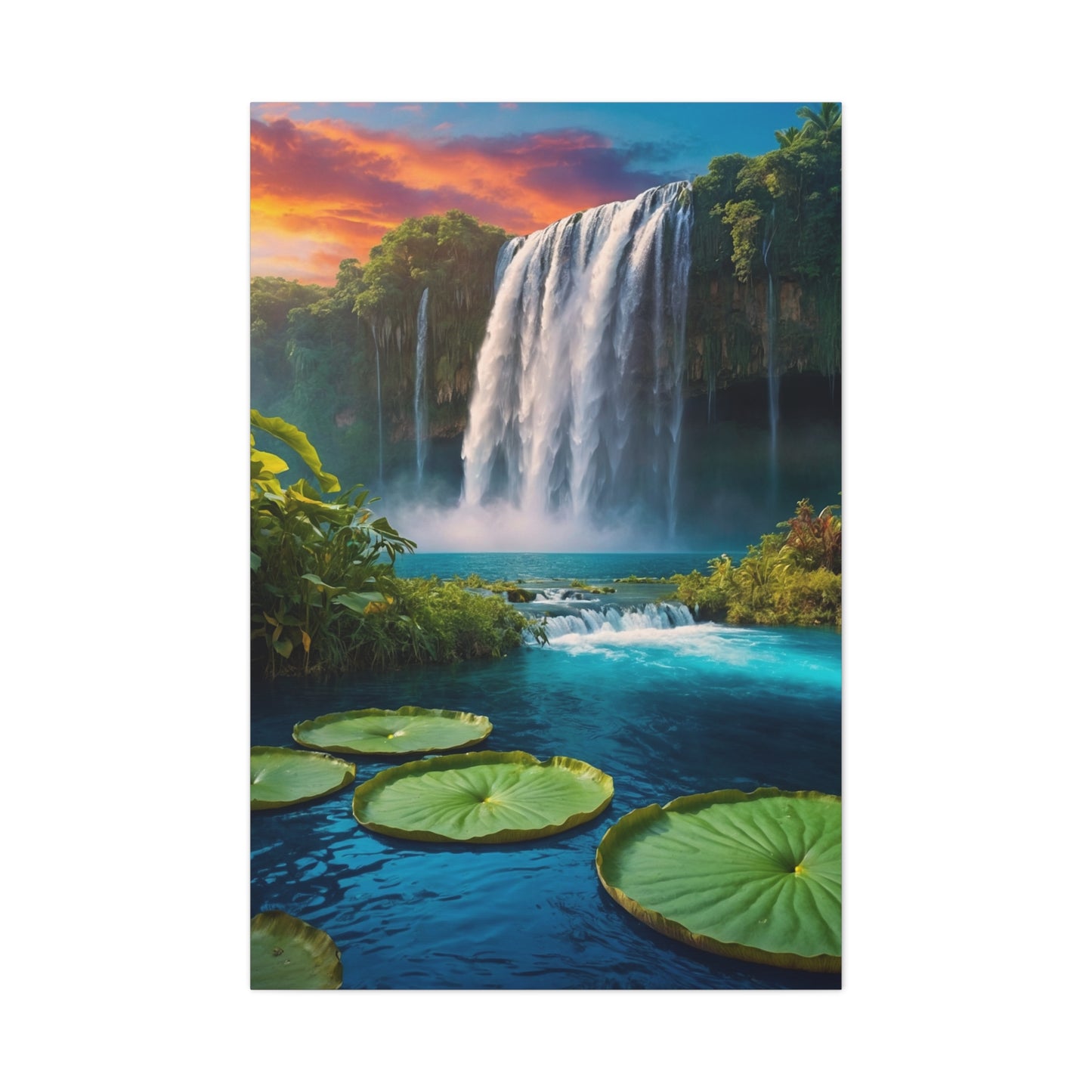 Majestic Waterfalls Art Canvas Ed. 47