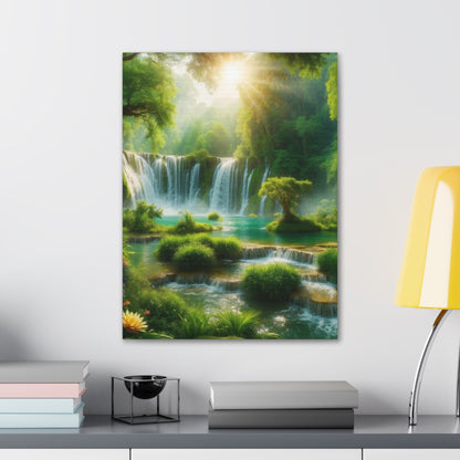 Majestic Waterfalls Art Canvas Ed. 4