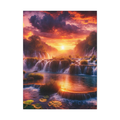 Majestic Waterfalls Art Canvas Ed. 18