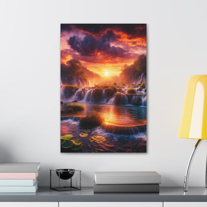 Majestic Waterfalls Art Canvas Ed. 18