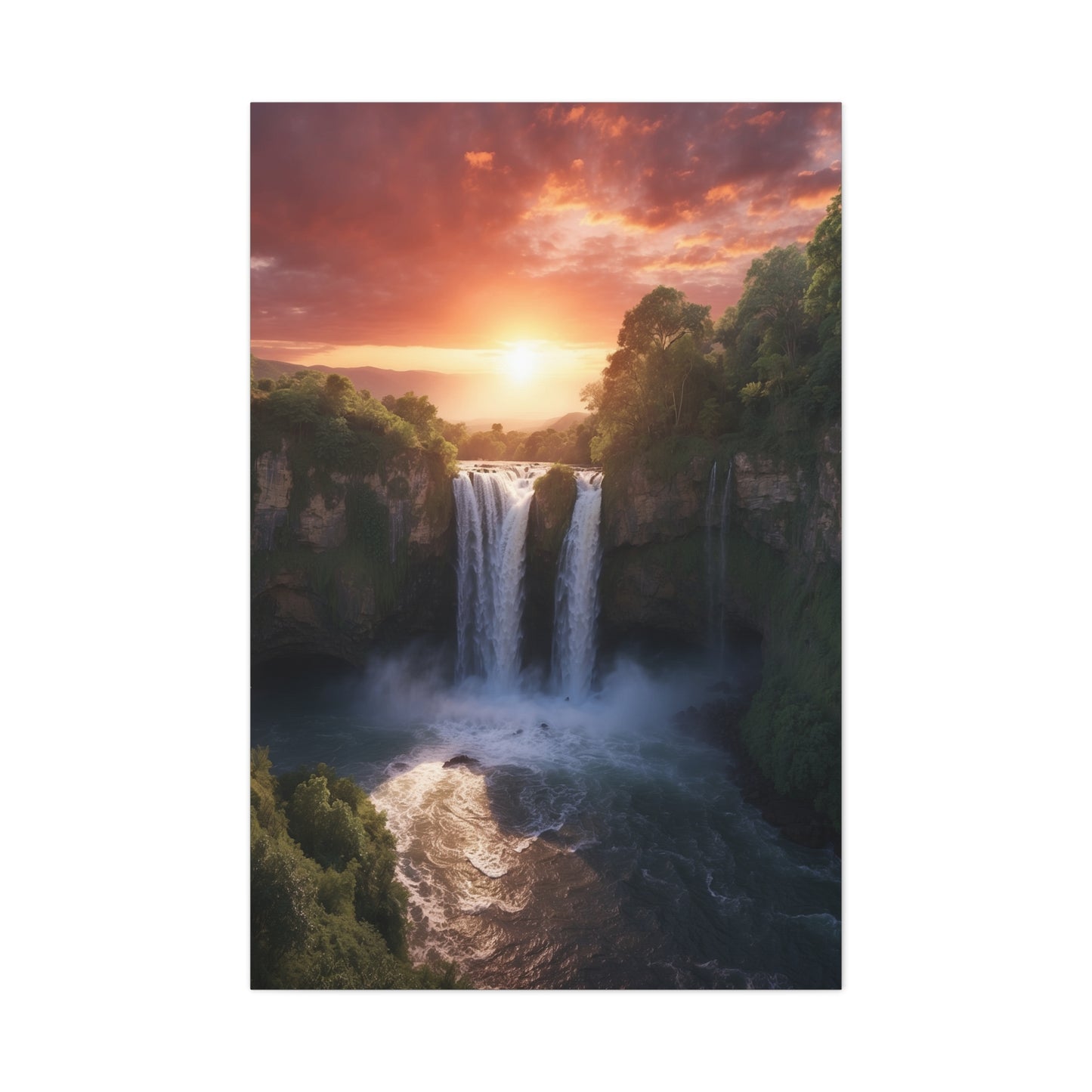 Majestic Waterfalls Art Canvas Ed. 28