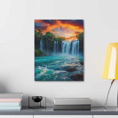 Majestic Waterfalls Art Canvas Ed. 44