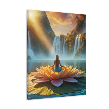 Blissful Lotus Art Canvas Ed. 9