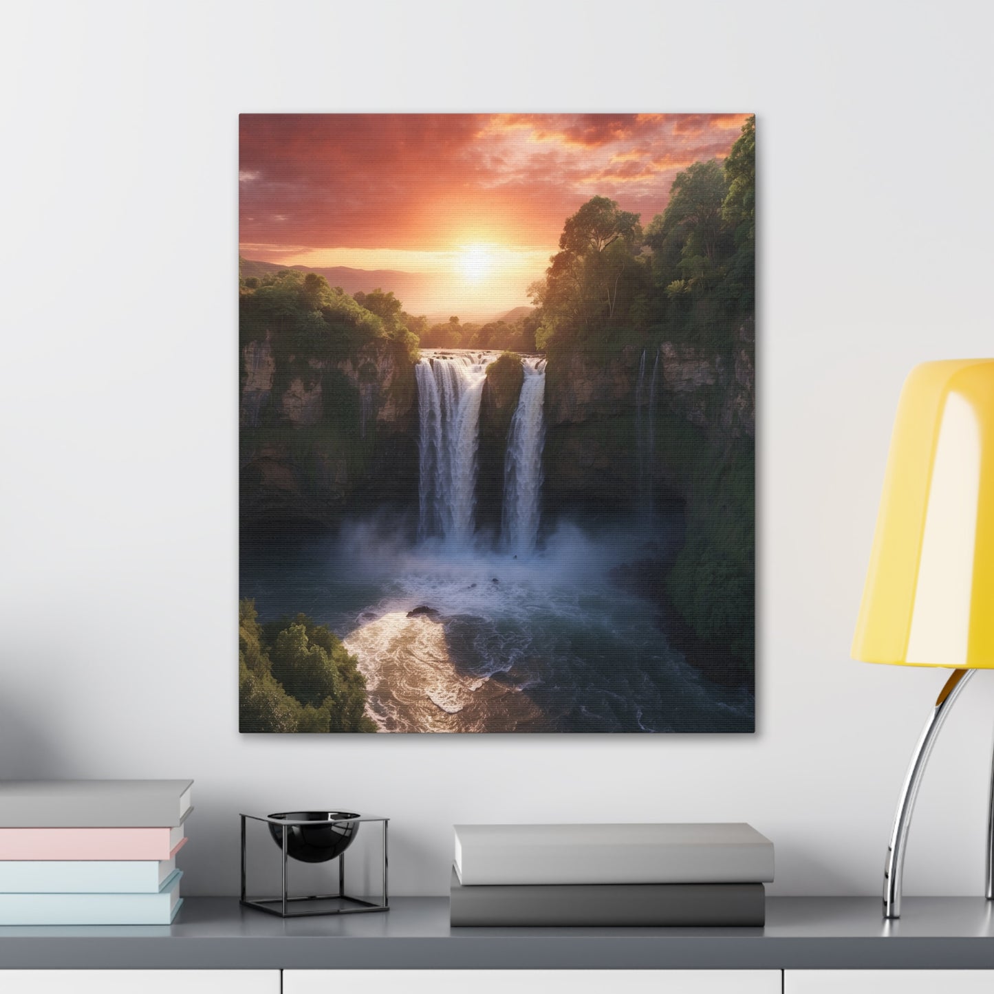 Majestic Waterfalls Art Canvas Ed. 28