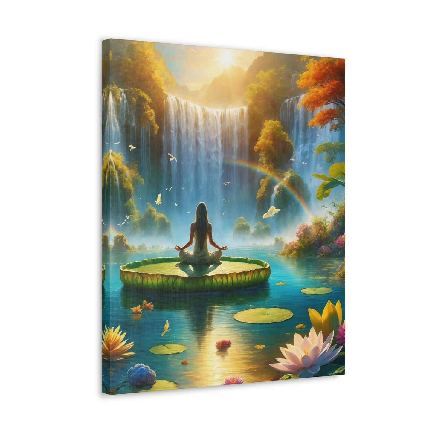 Blissful Lotus Art Canvas Ed. 16