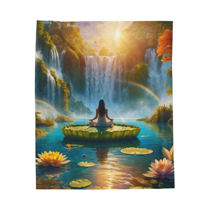 Blissful Lotus Ed. 17 | Velveteen Plush Blanket