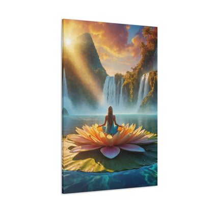 Blissful Lotus Art Canvas Ed. 9