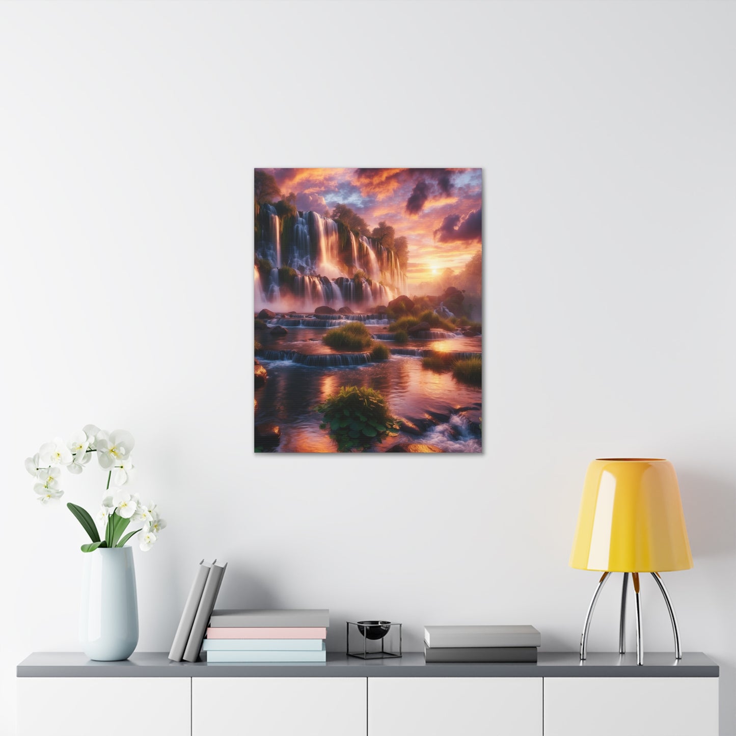 Majestic Waterfalls Art Canvas Ed. 16