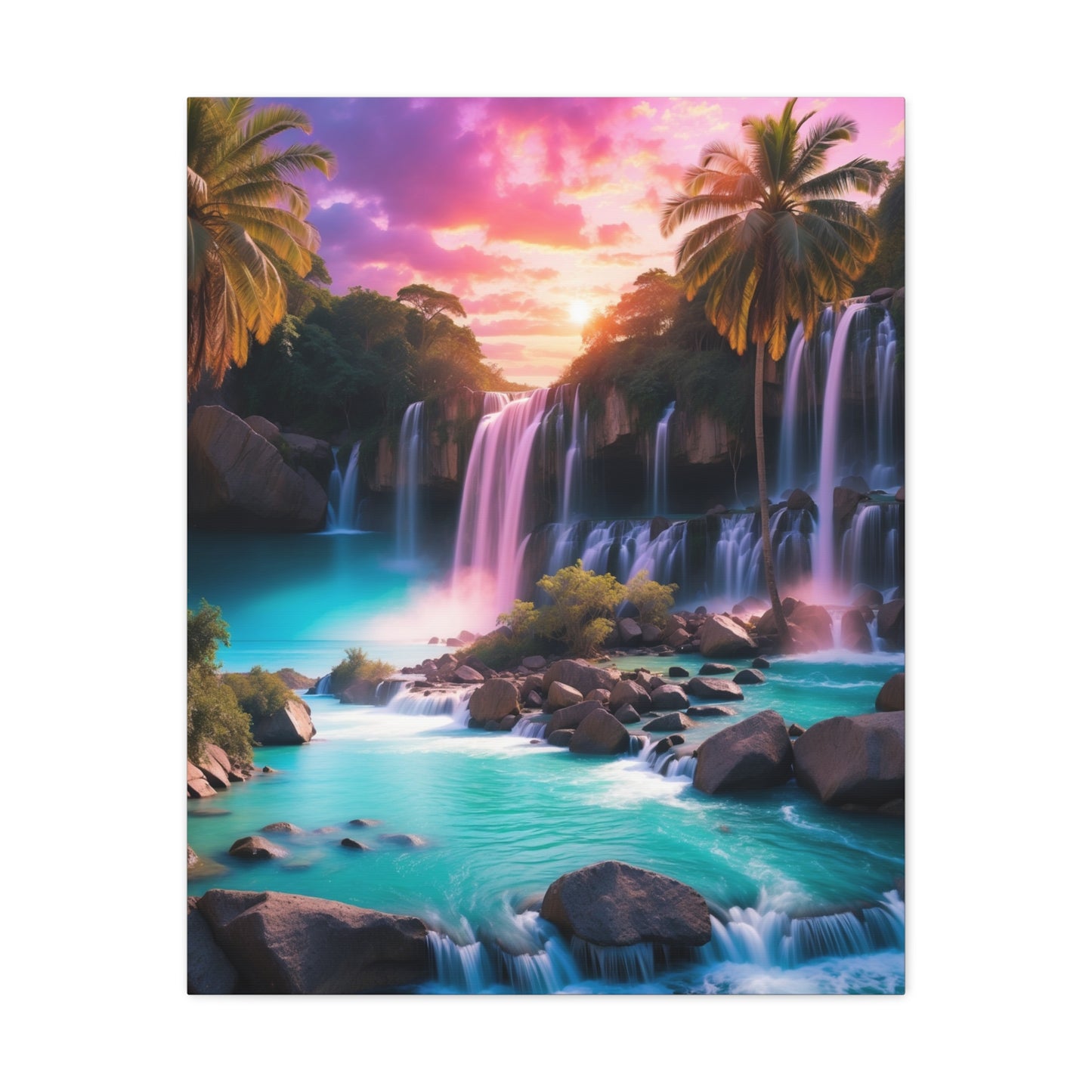 Majestic Waterfalls Art Canvas Ed. 36