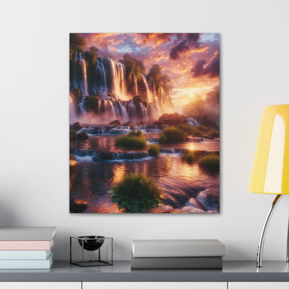 Majestic Waterfalls Art Canvas Ed. 17