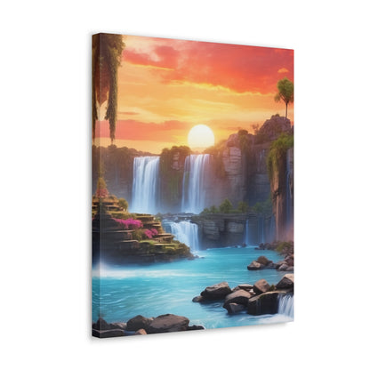 Majestic Waterfalls Art Canvas Ed. 25