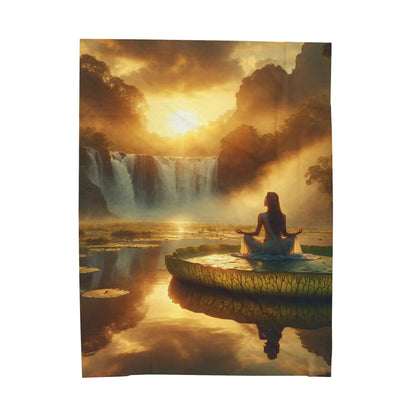 Blissful Lotus Ed. 7 | Velveteen Plush Blanket