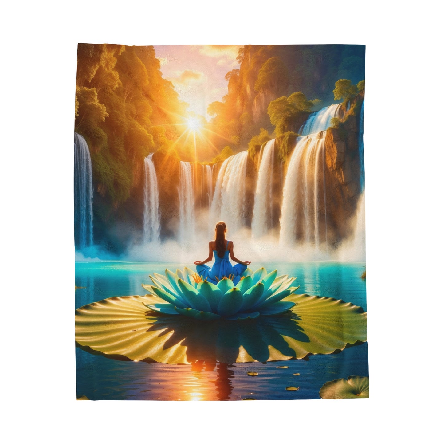 Blissful Lotus Ed. 13 | Velveteen Plush Blanket