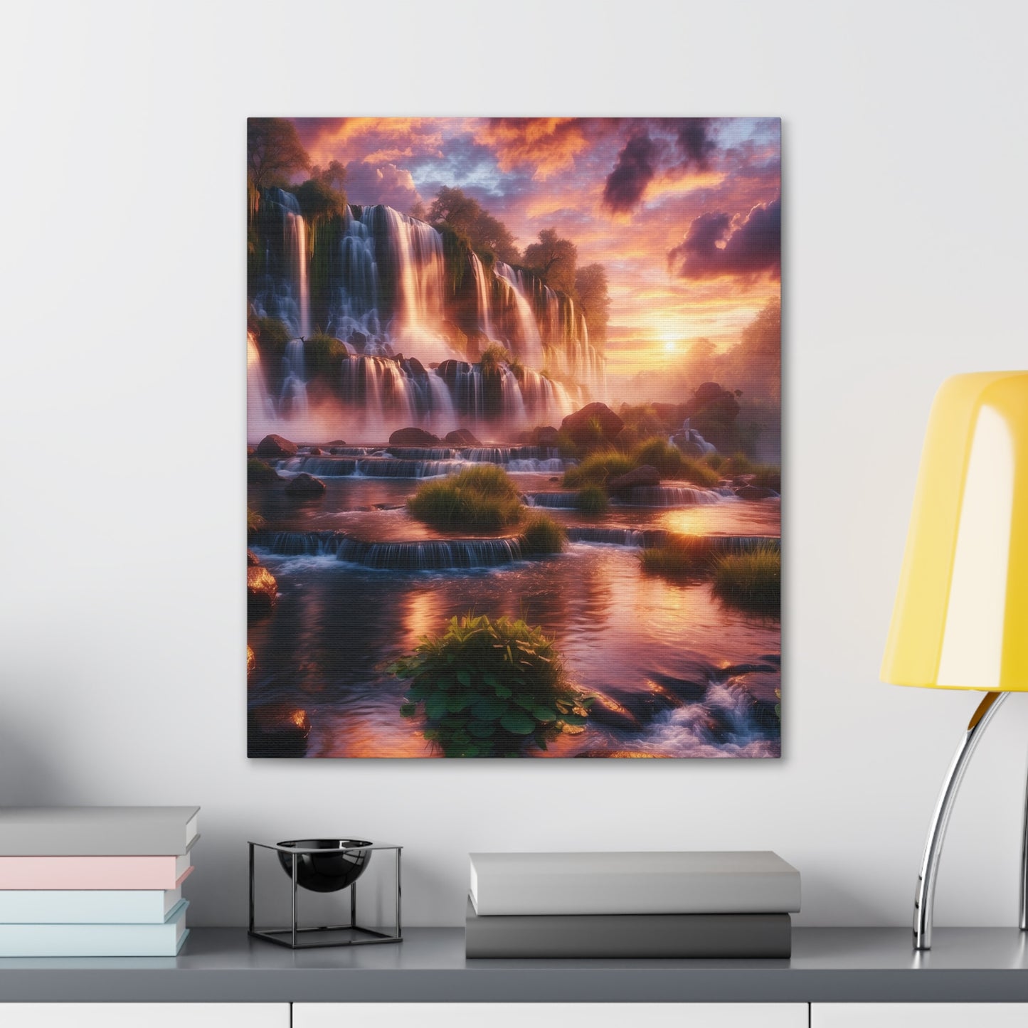 Majestic Waterfalls Art Canvas Ed. 16