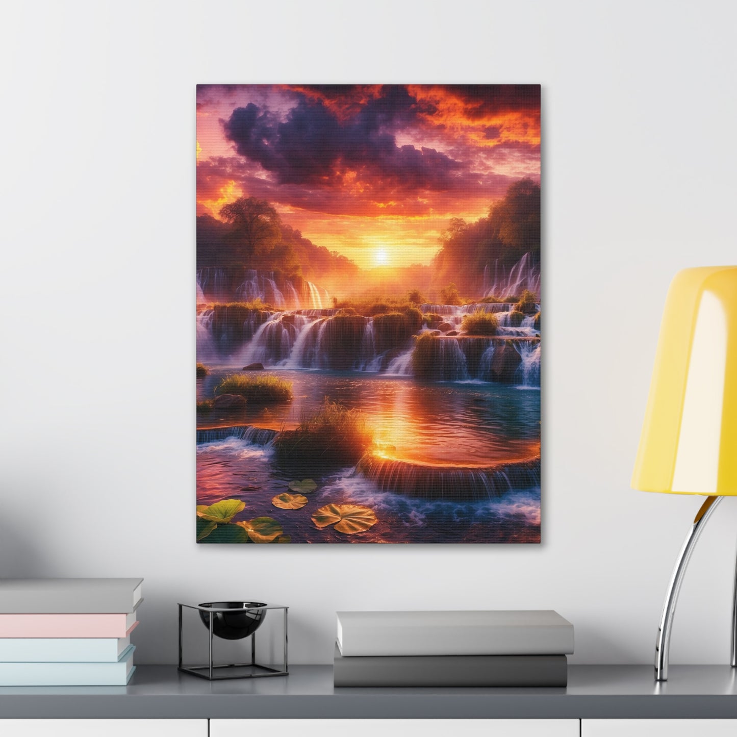 Majestic Waterfalls Art Canvas Ed. 18