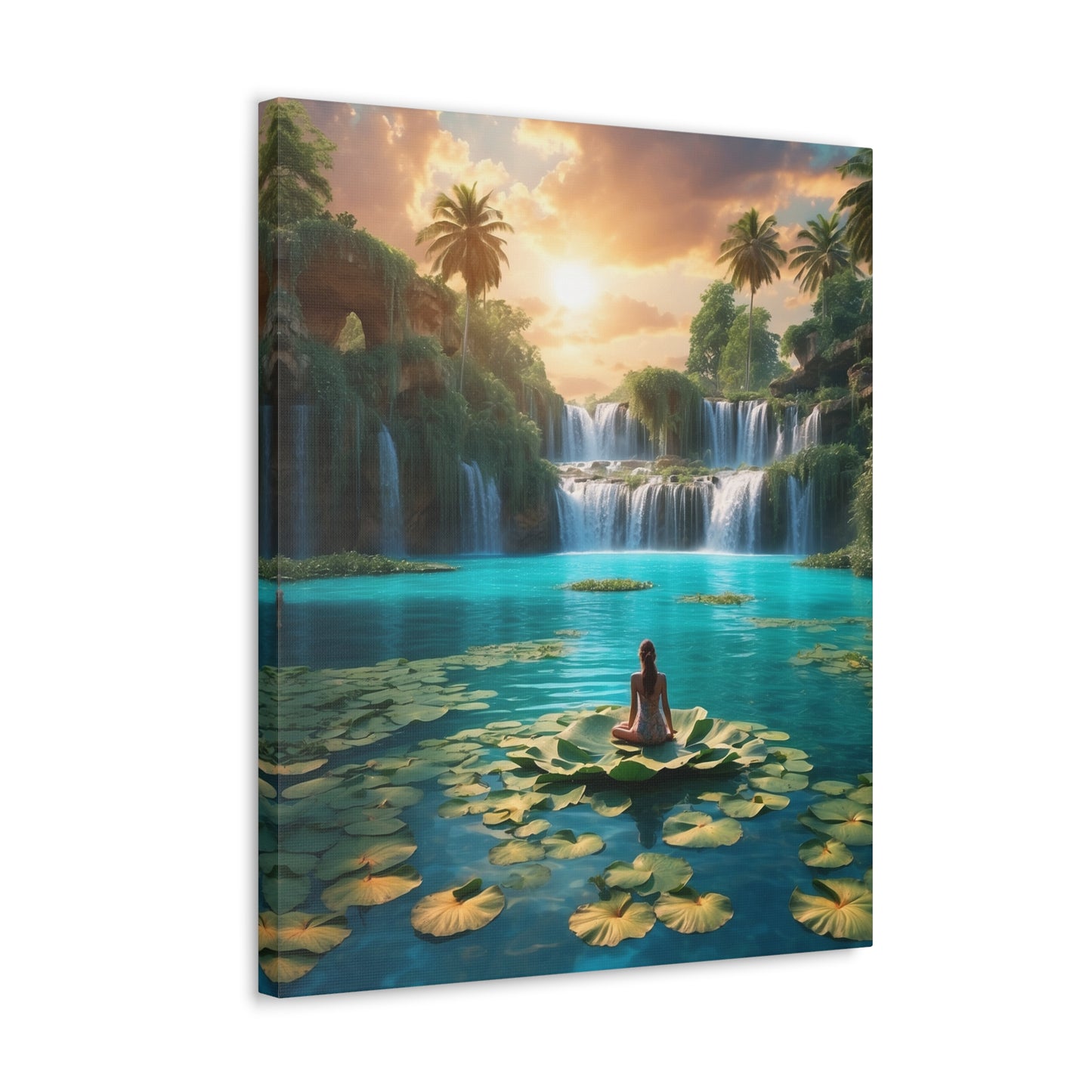 Blissful Lotus Art Canvas Ed. 1