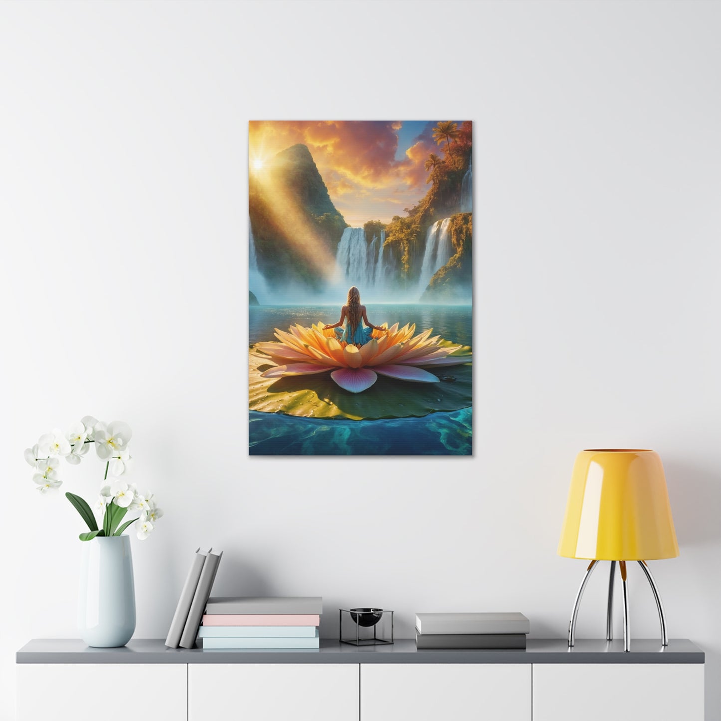 Blissful Lotus Art Canvas Ed. 9