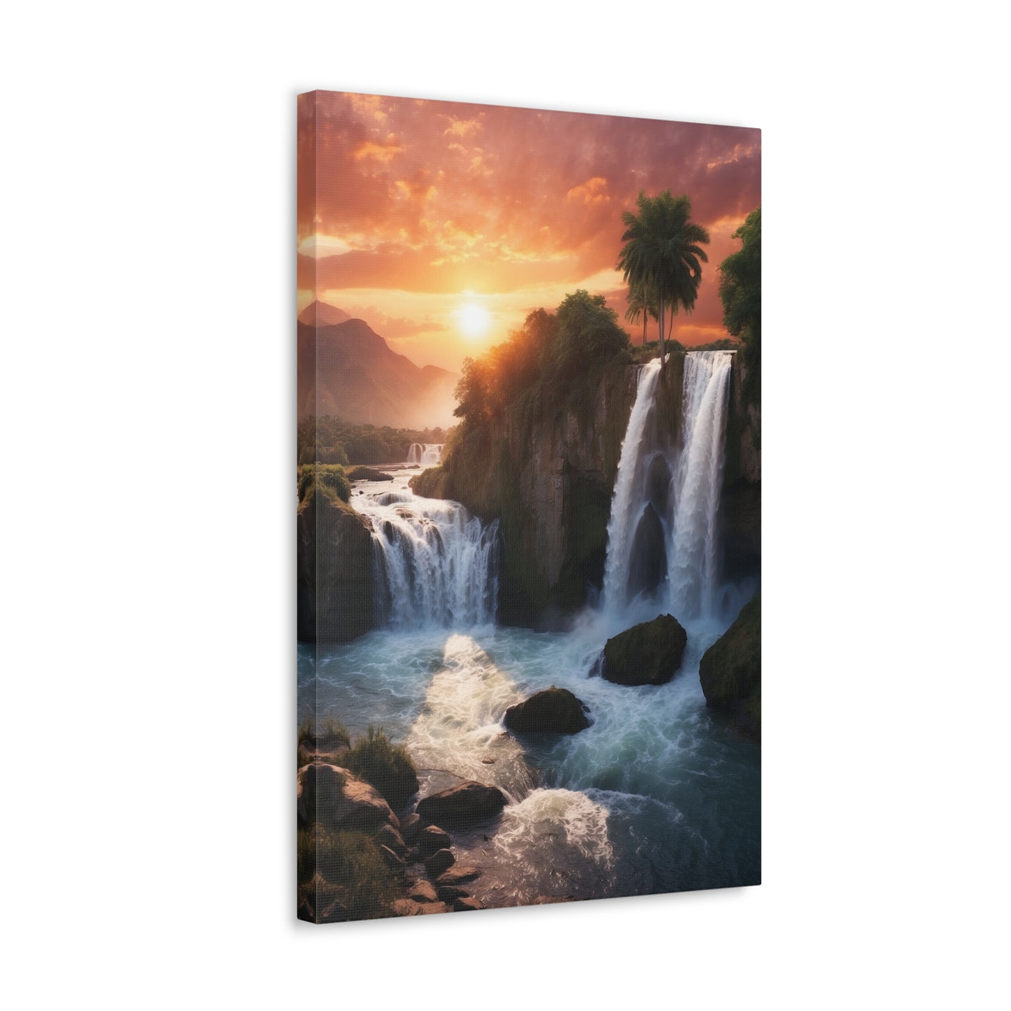 Majestic Waterfalls Art Canvas Ed. 27